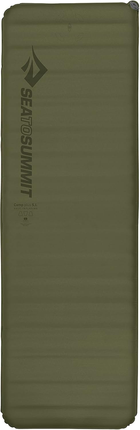 Sea to Summit Camp Plus Self-Inflating Foam Sleeping Mat for Camping, Rectangular - Regular (72 x 25 x 3 inches)